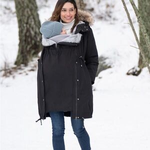 Seraphine Black Maternity 3 in 1 parka